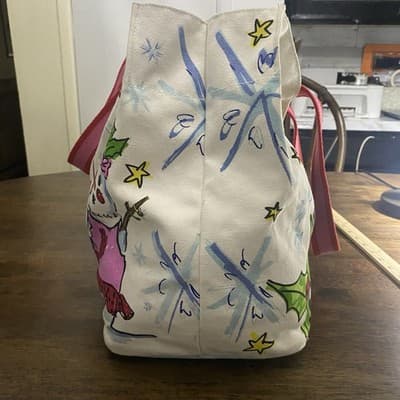 Brighton Christmas Bag Tote Snowman Happy Holidays Winter 100% Cotton - Thumbnail 13