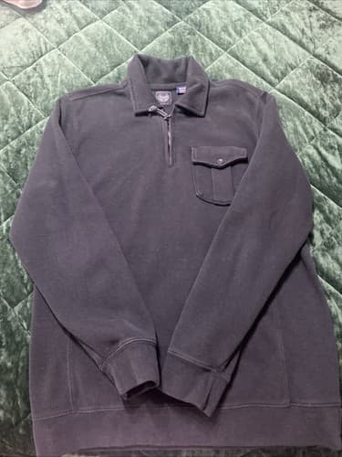 Chaps Prep Preppy Old Money Classic 100% Cotton Collard Sweatshirt - Thumbnail 2
