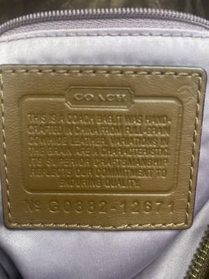 Coach 12571 Hobo Shoulder Bag Leather Bronze Zip Closure Vintage Logo Luxury - Thumbnail 7