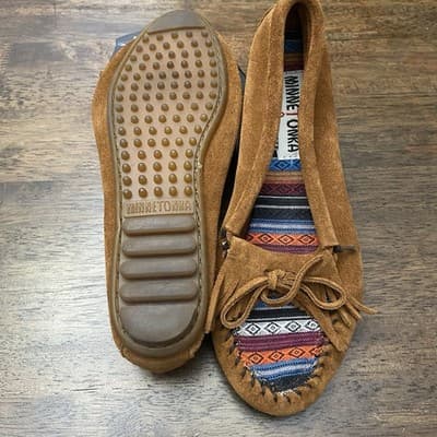 Minnetonka Women’s 8 Moccasins Brown Decorative Accents Rubber Sole - Thumbnail 6
