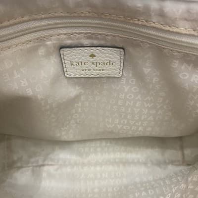 Kate Spade Alecia White Pebbled Leather Crossbody &Satchel Handles Luxury Sheik - Thumbnail 6