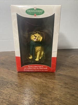 Golden Retriever Ornament Santa’s Best Friend American Greetings - Thumbnail 2