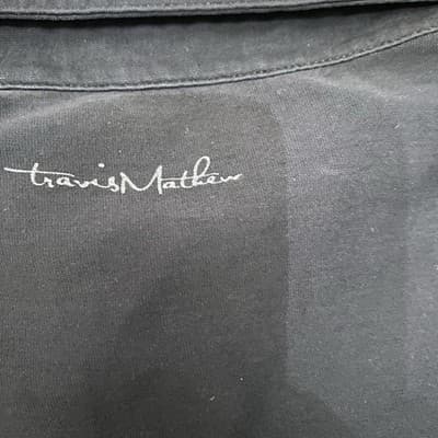 Travis Mathew Pebble Beach Golf Pima Shirt Cotton Black Short Sleeve Polo Men XL - Thumbnail 8