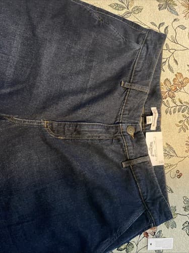 Lagenlook Wide Legged Dark Wash ￼Cropped Jeans Sz 16 NWT - Thumbnail 6