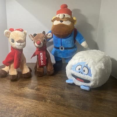 Lot Of 4 Rudolph And Friends Plushies From The Original 1964 Movie
