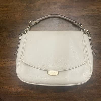 Kate Spade Alecia White Pebbled Leather Crossbody &Satchel Handles Luxury Sheik - Thumbnail 2