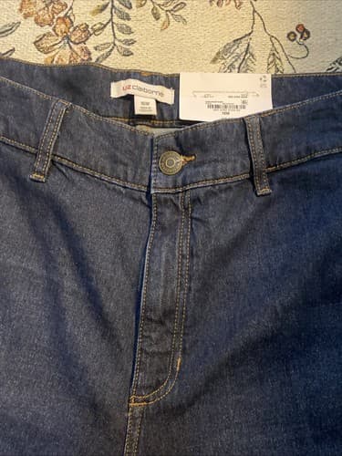 Lagenlook Wide Legged Dark Wash ￼Cropped Jeans Sz 16 NWT - Thumbnail 5