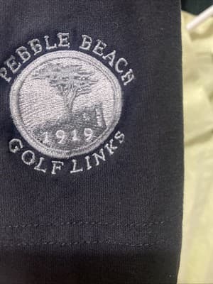 Travis Mathew Pebble Beach Golf Pima Shirt Cotton Black Short Sleeve Polo Men XL - Thumbnail 9