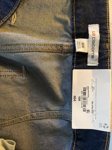 Lagenlook Wide Legged Dark Wash ￼Cropped Jeans Sz 16 NWT - Thumbnail 11