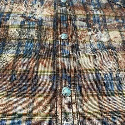 Robert Graham Tailored Fit Cotton Turquoise Snap Mens Shirt Cowboy Rodeo Western - Thumbnail 8