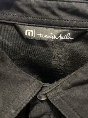 Travis Mathew Pebble Beach Golf Pima Shirt Cotton Black Short Sleeve Polo Men XL - Thumbnail 10