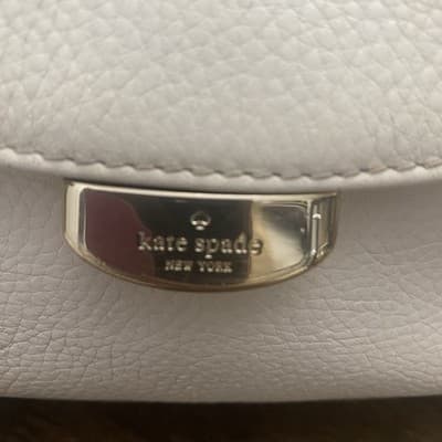 Kate Spade Alecia White Pebbled Leather Crossbody &Satchel Handles Luxury Sheik - Thumbnail 4