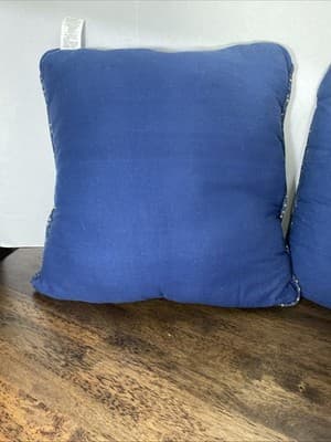 Folk Art Christmas Pillows Teddy Bear Holding A Star & An Angel Lot Of 2 - Thumbnail 4