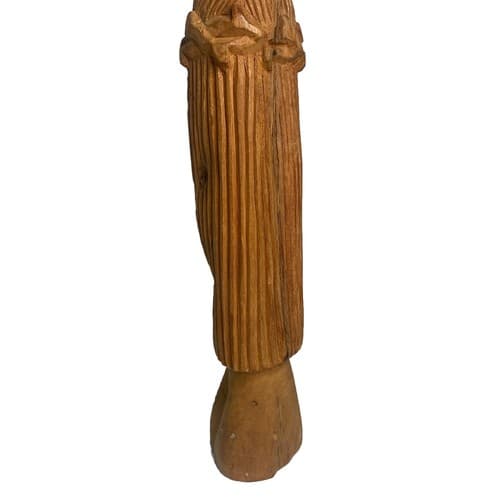 Hand Carved Wood Jesus statue Bust Signed By Artist “Natal R N” - Thumbnail 5