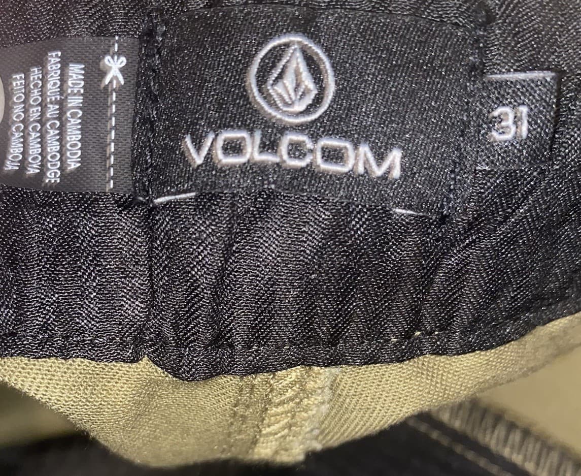 Volcom SO Chickie High Rise Chino Pants In Army Green Size 30” Women - Thumbnail 6