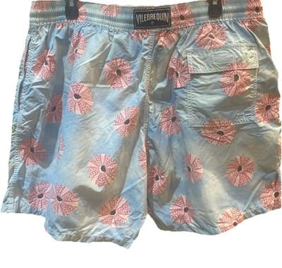 Vilebrequin Swimming Trunks Shorts BluePink Shells Mens 3XL Mesh Lined W36