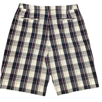 AK Sport Womens Sz18 Plaid Stretch Golf Bermuda Shorts High Waist NWOT - Thumbnail 2