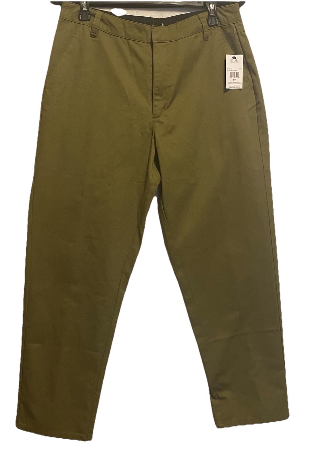 Volcom SO Chickie High Rise Chino Pants In Army Green Size 30” Women