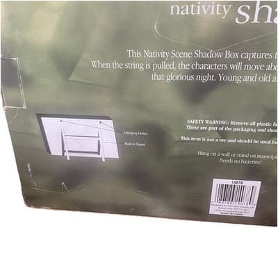 Holiday Time Musical Animated Nativity Shadowbox Christmas scene Lights & Music - Thumbnail 3