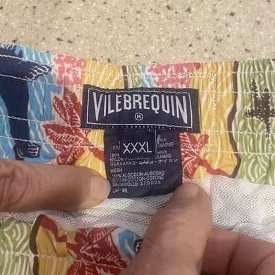 Vilebrequin Swimming Trunks Shorts Multi Color W Seals Mens 3XL Mesh Lined W36 - Thumbnail 7