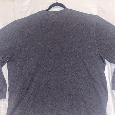 Carhartt Henley Shirt Men Size 2XL Dark Gray Long Sleeve Original Fit Cotton - Thumbnail 2