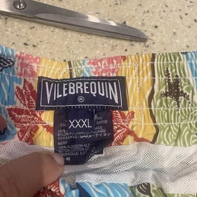 Vilebrequin Swimming Trunks Shorts Multi Color W Seals Mens 3XL Mesh Lined W36 - Thumbnail 6