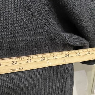 St John’s Bay XXL Black Men’s Knit Sweater All Cotton Classic - Thumbnail 3