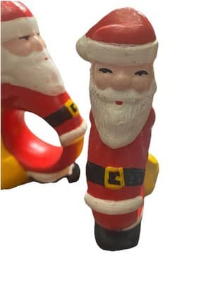🎄Vintage -4 Santa Christmas Napkin Rings - Hand Painted HOLT HOWARD? 1980 🎄 - Thumbnail 4