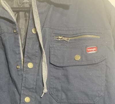 Vintage Wrangler WorkWear Chore Core Insulated Barn Jacket With Hoodie - Thumbnail 4
