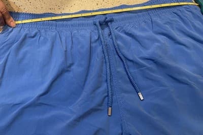 Vilebrequin Swim Trunks Shorts Solid Blue Mens 4XL Mesh Lined W38 - Thumbnail 5