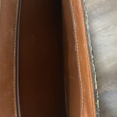 Handmade Columbian Genuine Leather Briefcase Messenger Bag Brass Close 1980-2000 - Thumbnail 12