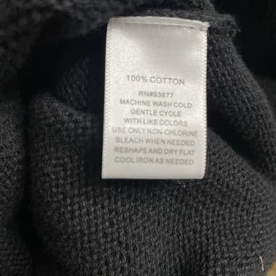 St John’s Bay XXL Black Men’s Knit Sweater All Cotton Classic - Thumbnail 6