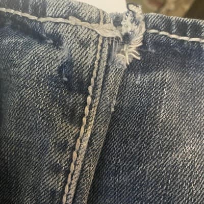 Express Jeans Mens 33x32 Blue Kingston Classic Boot Cut Faded Grunge Denim Pants - Thumbnail 10