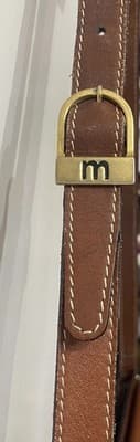 Handmade Columbian Genuine Leather Briefcase Messenger Bag Brass Close 1980-2000 - Thumbnail 6
