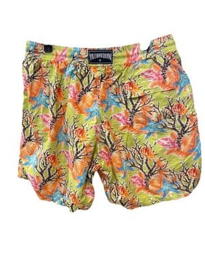 Vilebrequin Swim Trunks Shorts Mens XXXL Cotton Mesh Lined Tropical W38-40 - Thumbnail 2