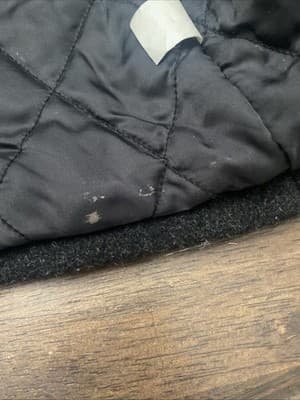 Vtg. J. Crew Coat Men's M Italian Wool Button Front Peacoat Quilted Lining Navy - Thumbnail 8