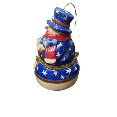 Mr Christmas Musical Snowman Hinged Animated Musical Ornament - Thumbnail 4