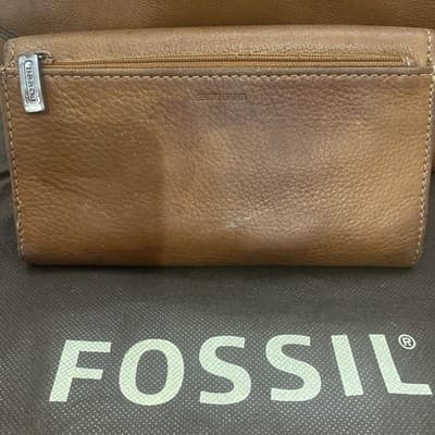 Fossil Brown Leather Hobo Shoulder Bag W Matching Wallet & Dust Bag - Thumbnail 15