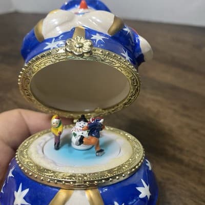 Mr Christmas Musical Snowman Hinged Animated Musical Ornament - Thumbnail 11