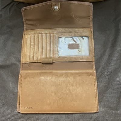Fossil Brown Leather Hobo Shoulder Bag W Matching Wallet & Dust Bag - Thumbnail 13