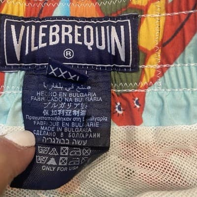 Vilebrequin Swim Trunks Shorts Mens XXXL Mesh Lined Tropical W38-40 - Thumbnail 4