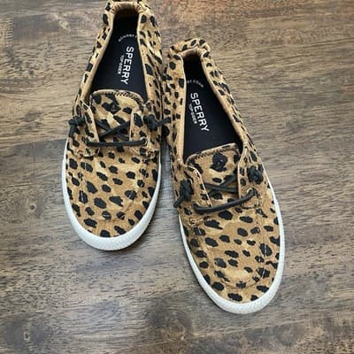 Sperry Top-Sider CheetahPrint Coastal Comfort Casual Ladies Shoes Sneakers - Thumbnail 2