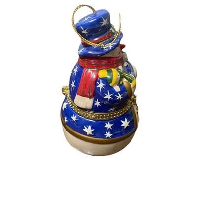 Mr Christmas Musical Snowman Hinged Animated Musical Ornament - Thumbnail 2
