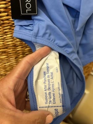 La Blanca High Neck One-Piece Swimsuit, Sky Blue, Size 8 NWT - Thumbnail 5