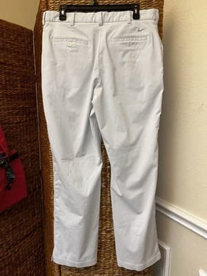 Nike Golf Dri-FIT Men’s Striped Golf Pants 34X32 White/Gray Pinstripe - Thumbnail 2