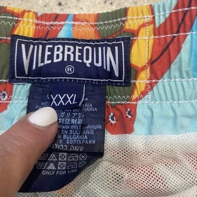 Vilebrequin Swim Trunks Shorts Mens XXXL Mesh Lined Tropical W38-40 - Thumbnail 5