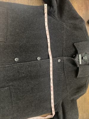 Vtg. J. Crew Coat Men's M Italian Wool Button Front Peacoat Quilted Lining Navy - Thumbnail 5
