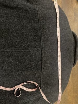 Vtg. J. Crew Coat Men's M Italian Wool Button Front Peacoat Quilted Lining Navy - Thumbnail 11