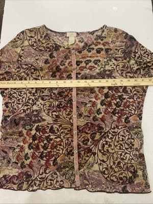 J Jill Y2K Sz Lg Sheer Boho Bohemian Hippie Stevie Nicks - Thumbnail 8