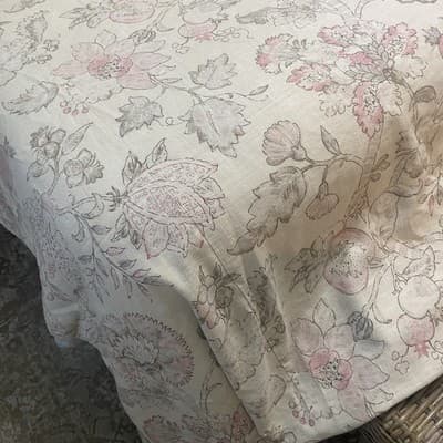 Peacock Alley Luxury Linen Duvet French Country Romantic Cottage 86”x86” Queen - Thumbnail 6